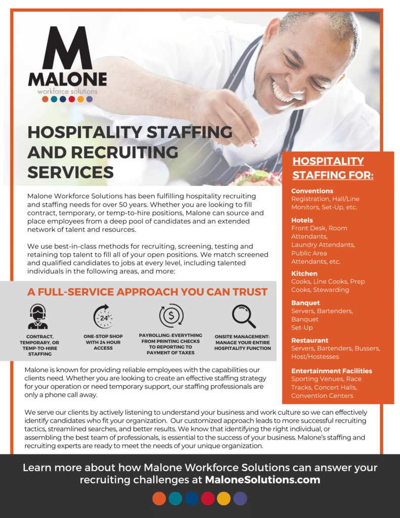 Hospitality Services Malone Staffing Solutions Best Rated Staffing